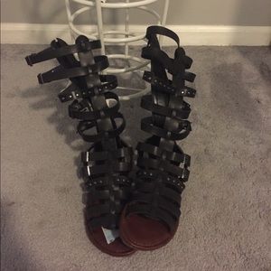 Mid calf sandals